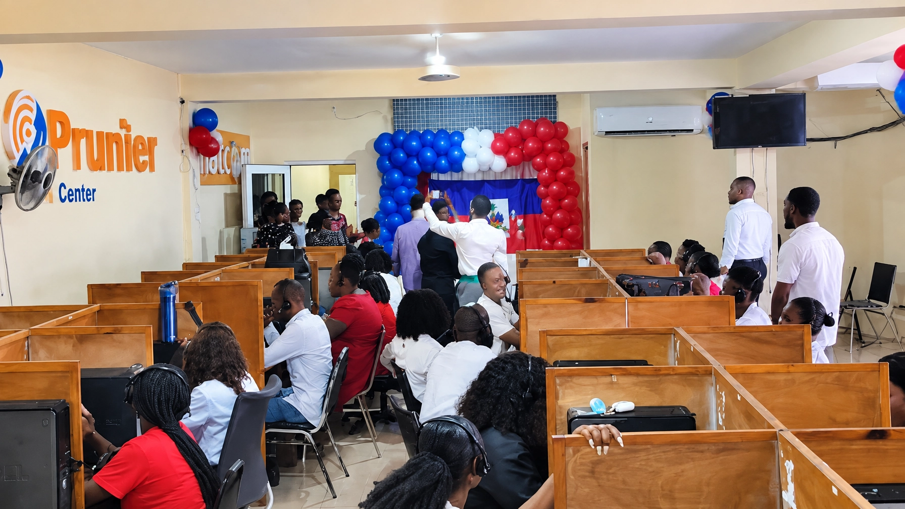 Prunier call center operations during the May 18 celebration